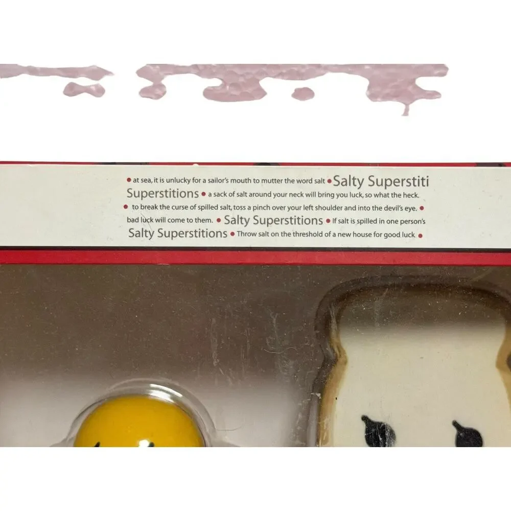 One Hundred 80 Degrees Ceramic Egg and Toast Salt and Pepper Shakers